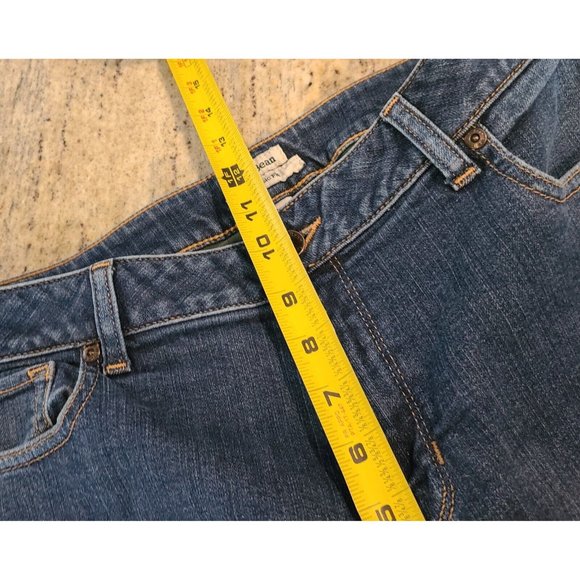 LL Bean Womens Flannel Lined Jeans Size 12 Reg Classic Fit 2 pair Lot - Picture 7 of 16